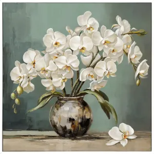 Country Orchids A Green 80x80cm