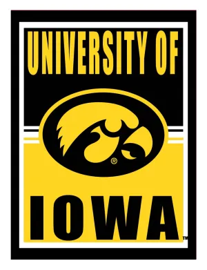 15.5"L x 11.5"H Medium Metal Wall Sign, University of Iowa,6m980usm