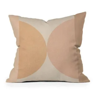 16" x 16" Iveta Abolina Coral Shapes Outdoor Throw Pillow Orange - Deny Designs