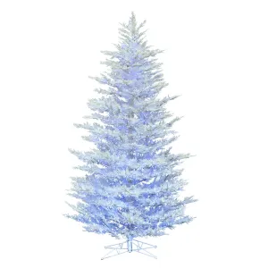 4.5'x43" Artificial Xmas Tree Low Voltage LED Pure White and Blue Twinkle Light