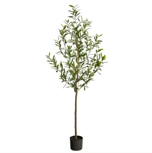 6' Artificial Olive Artificial Tree - Low Maintenance, Life-Like & Vibrant Silk Trees For Busy People.