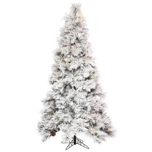 7.5' Flocked Atka Pine 3mm 950WW, K171176LED, Vickerman