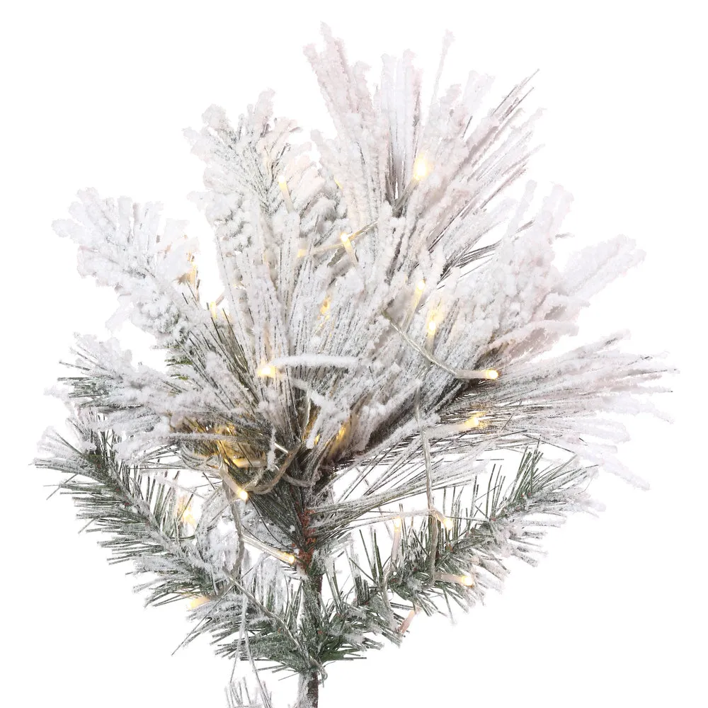 7.5' Flocked Atka Pine 3mm 950WW, K171176LED, Vickerman