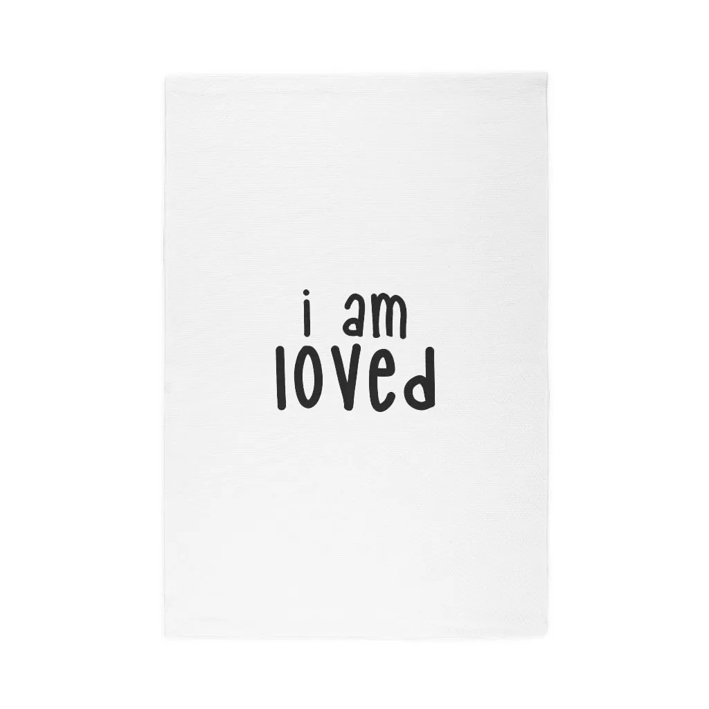 Affirmation Feminist pro choice Dobby Rug - I am loved black