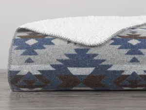 Aztec Design Throw - Blue