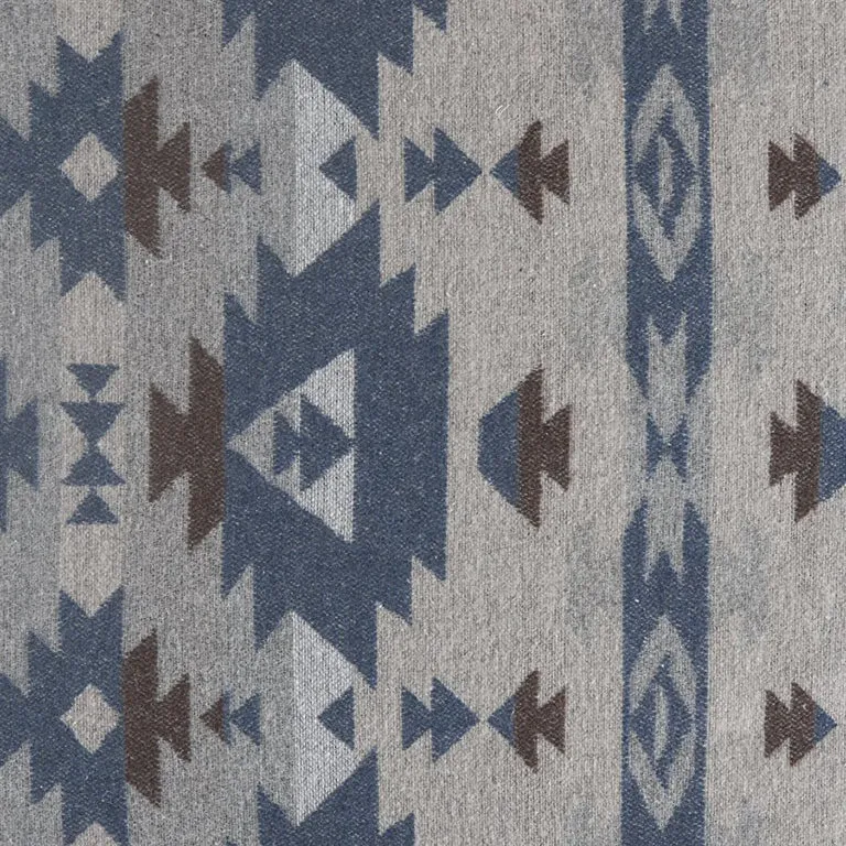 Aztec Design Throw - Blue