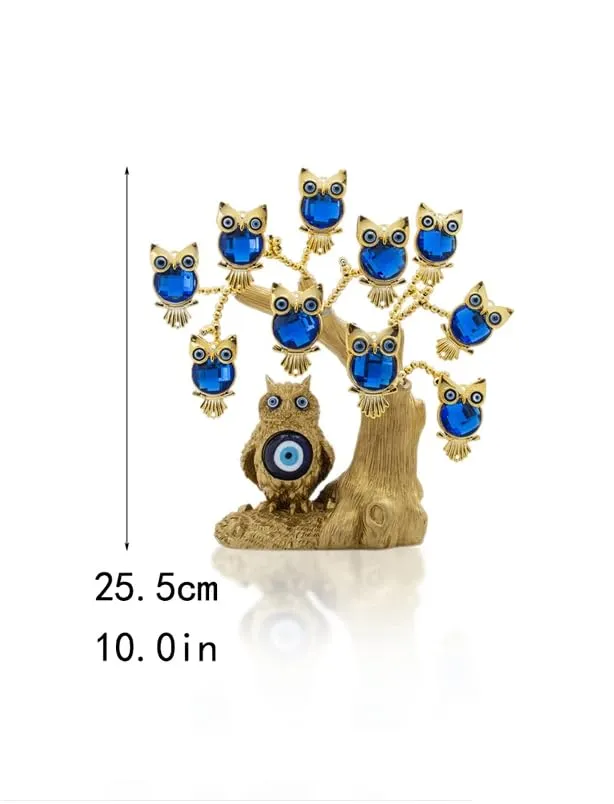 BLUE BEADS Home & Decor Artificial Tree Turkish Blue Evil Eyes Money Fortune Tree for Home Office Decor