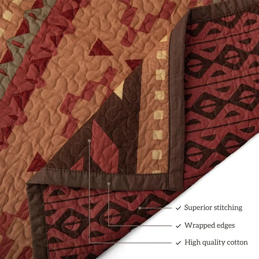 Broken Arrow Reversible Quilt Set - King