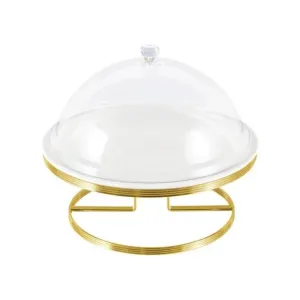 Cake Dish With Gold Stand 13"