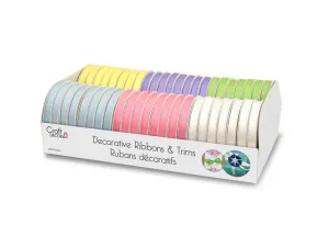 Craft Decor Ribbons & Trims: Poly-Satin, Pink, 3/8in x 5yd