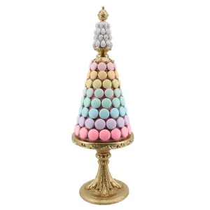 December Diamonds Spring Confections 21" Rainbow Macaron Tree, Multicolor