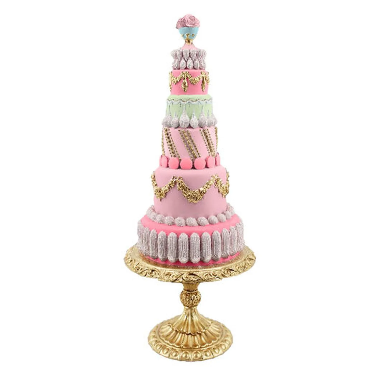 December Diamonds Spring Confections 23" Spring Pink Tiered Cake.