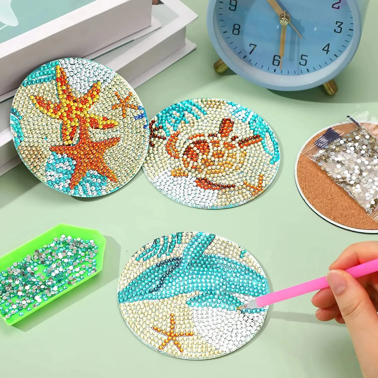 Diamond Painting Coaster Set Mandala 6pc/Sets