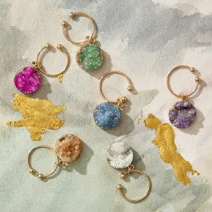 Druzy Wine Charms - Set of Six