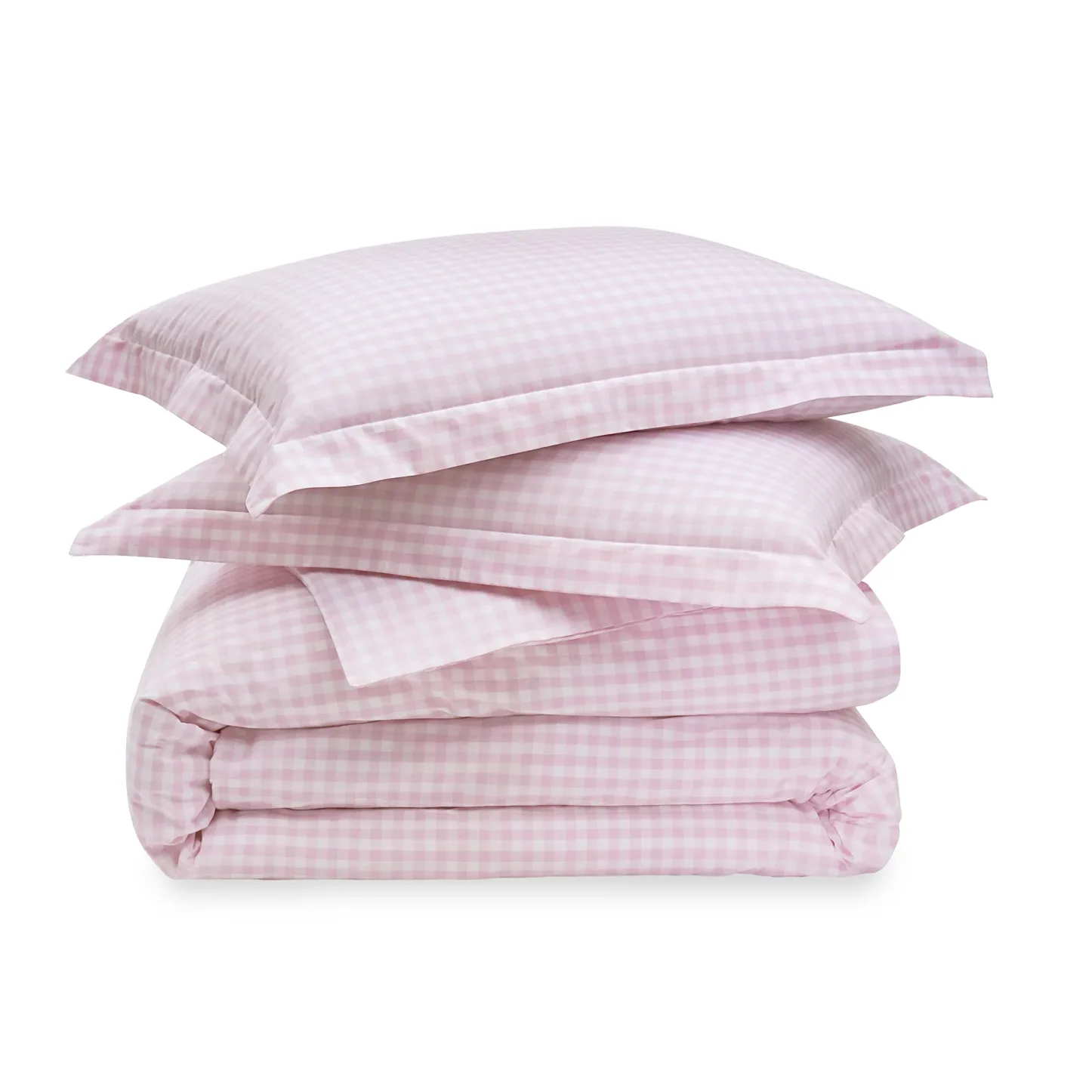 Duvet Set, Perfect Pink Gingham, Premium Percale Cotton