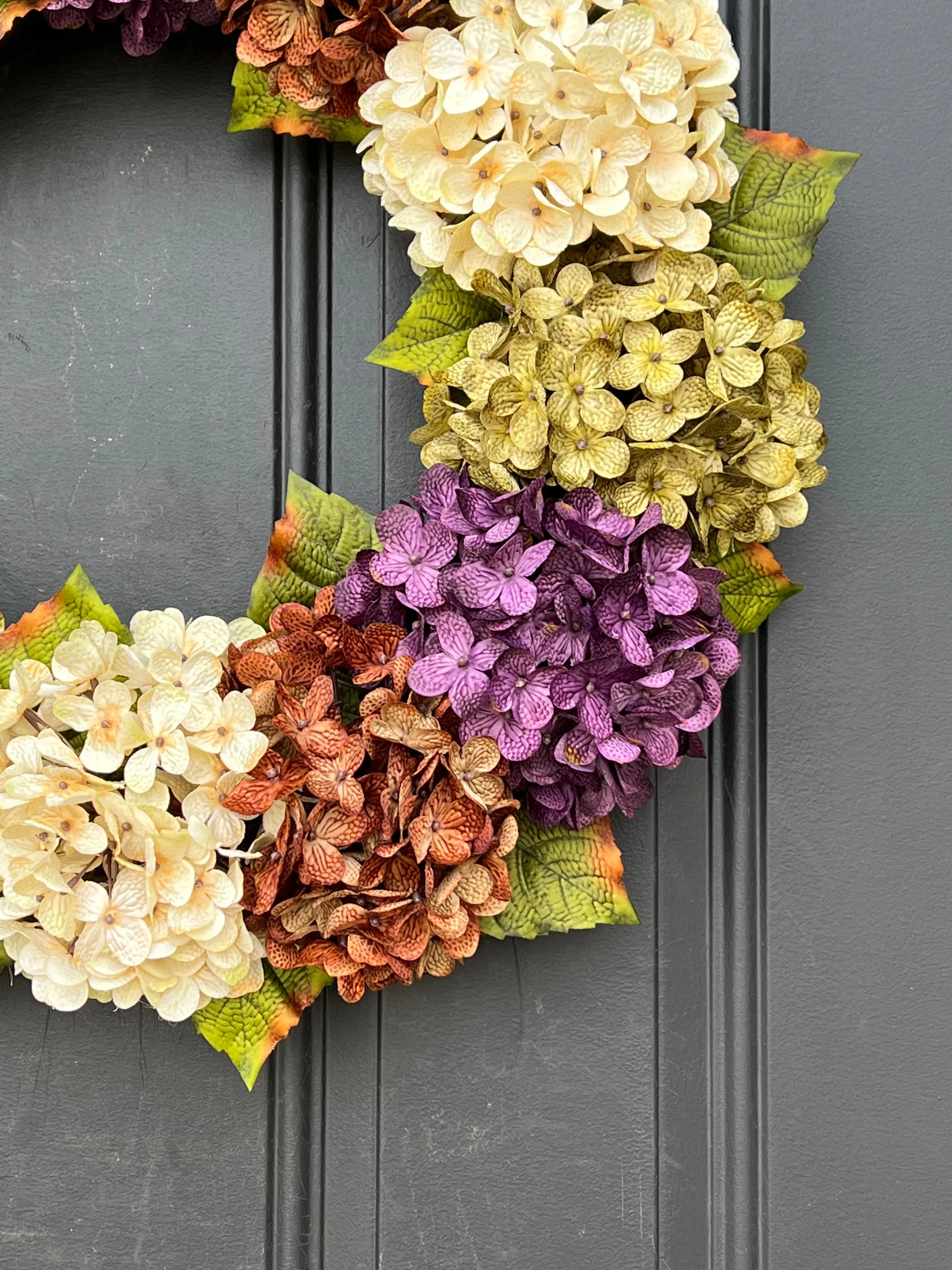 Earth-Toned Hydrangea Wreath