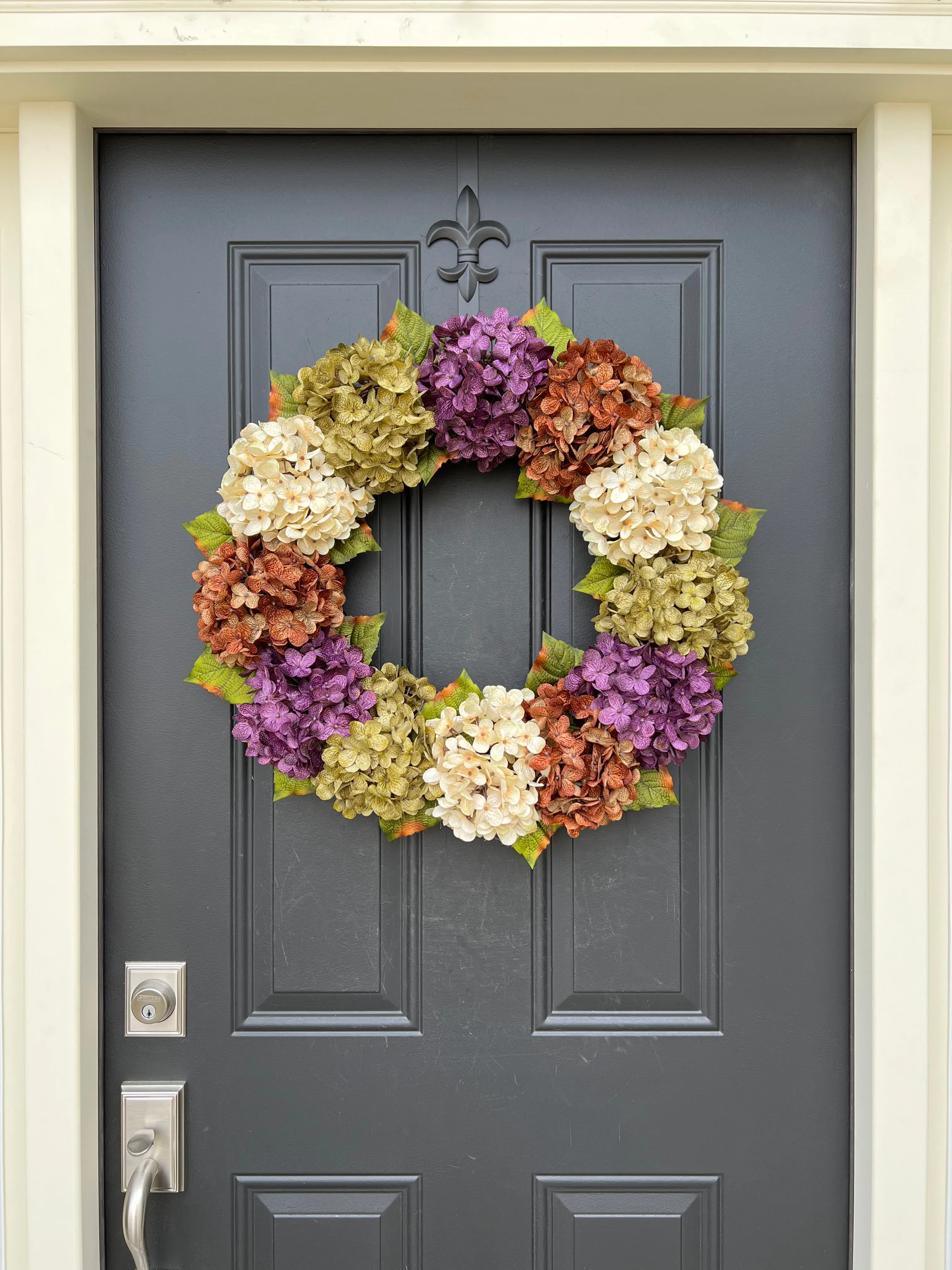 Earth-Toned Hydrangea Wreath