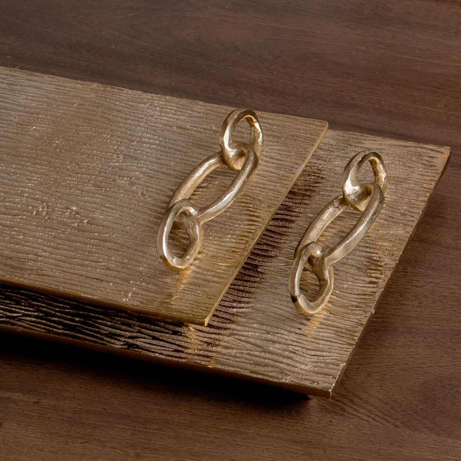 Golden Links Trays Set of 2