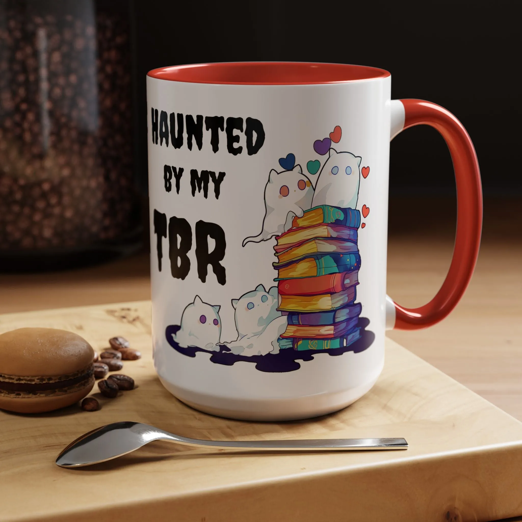 Haunted by my TBR Cat Bookworm (Let me Read! Design) Mug