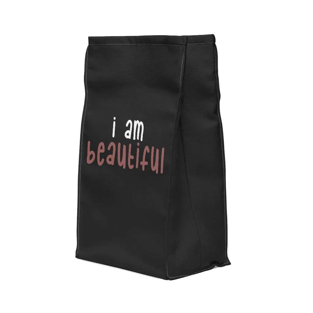 IAC  Home & Livings-Kitchen Accessories  / Kitchen Accessories / Polyester Lunch Bag / I am beautiful white with pink