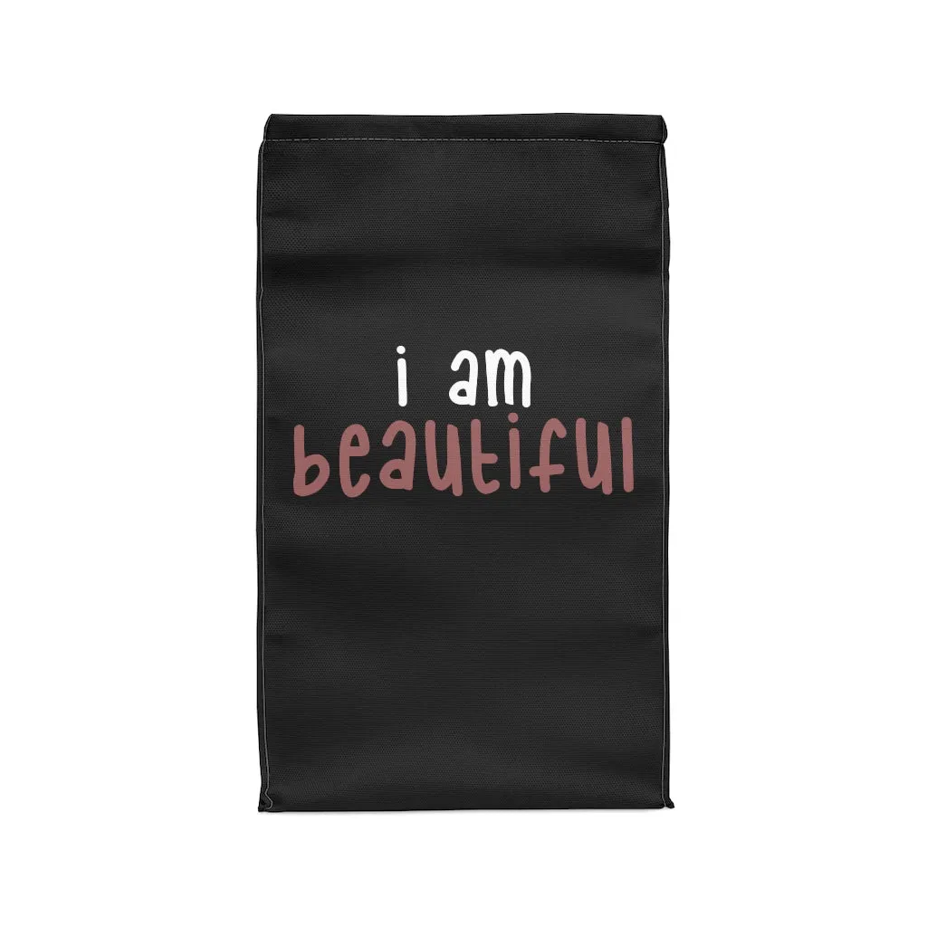 IAC  Home & Livings-Kitchen Accessories  / Kitchen Accessories / Polyester Lunch Bag / I am beautiful white with pink