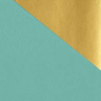 Kraft Colours Double-sided Counter Roll - Aqua/Gold