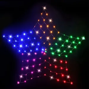 LED Solar Rainbow Star Net Light (150)