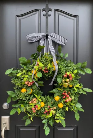 Lemon and Crabapple Wreath