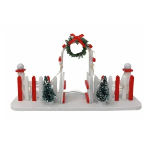 Light Up Gate Arch with Bristle Trees (19cm)