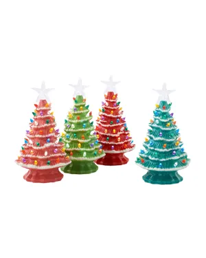 Lighted Christmas Tree With Trim