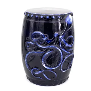 Ocean Grotto Cobalt Kraken Garden Stool