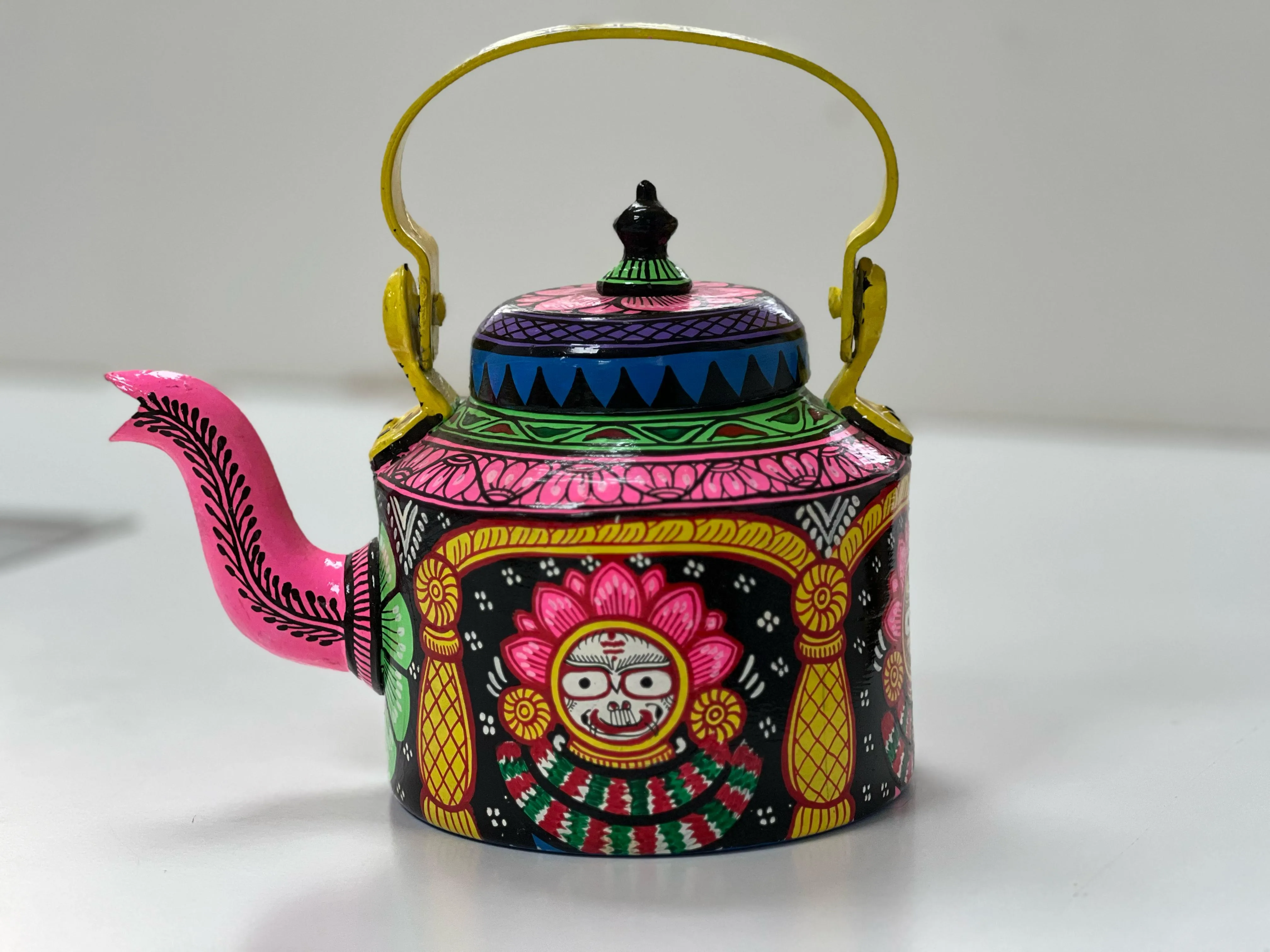 Odisha Pattachitra Art Kettle Decor Multicolor - Kondapalli Toys