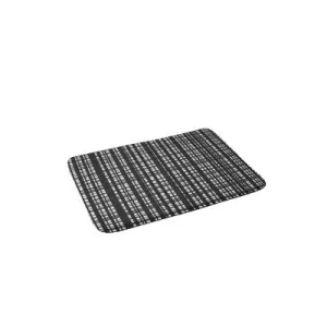 Open Box - Lisa Argyropoulos Holiday Plaid Modern Coordinate Christmas Memory Foam Bath Mat Black/White - Deny Designs