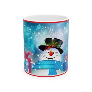 Princess Grace Festive Christmas Snowman Ceramic Mug - 11oz & 15oz