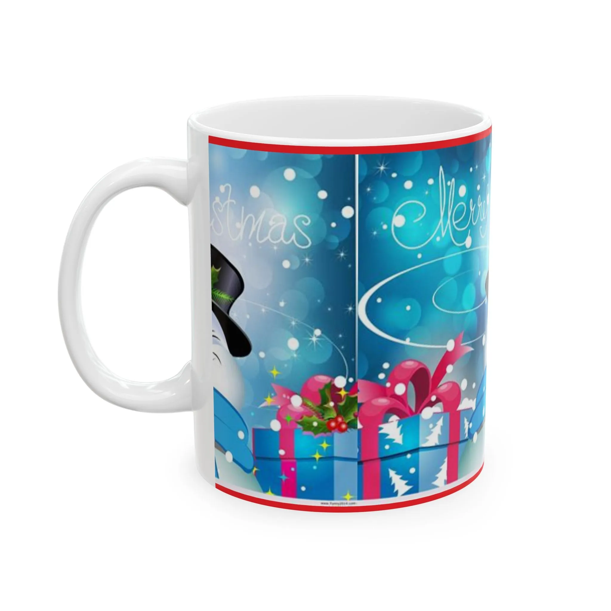 Princess Grace Festive Christmas Snowman Ceramic Mug - 11oz & 15oz