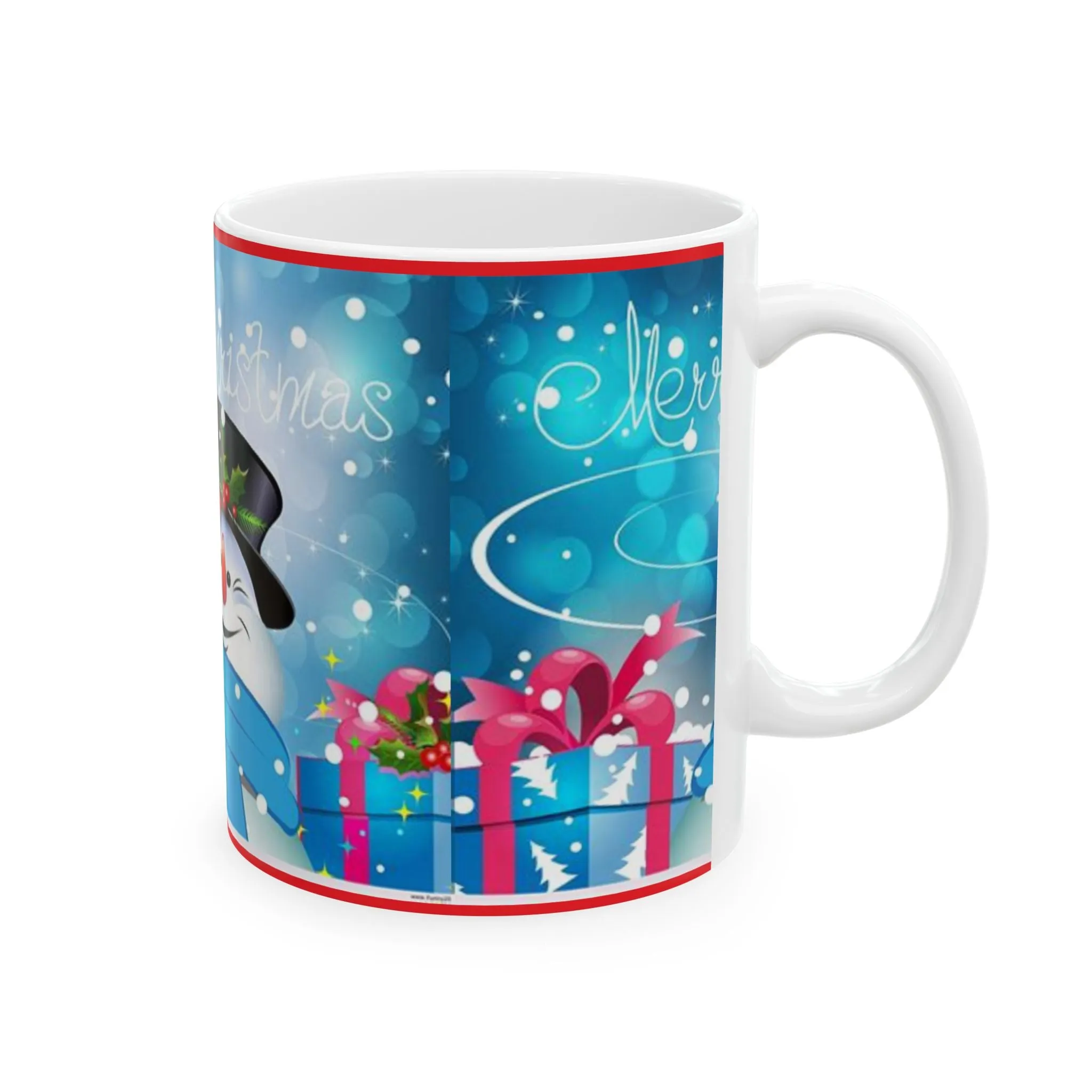 Princess Grace Festive Christmas Snowman Ceramic Mug - 11oz & 15oz