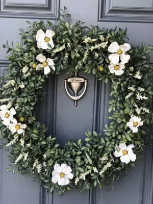 Rustic Farmhouse Boxwood & Eucalyptus Wreath