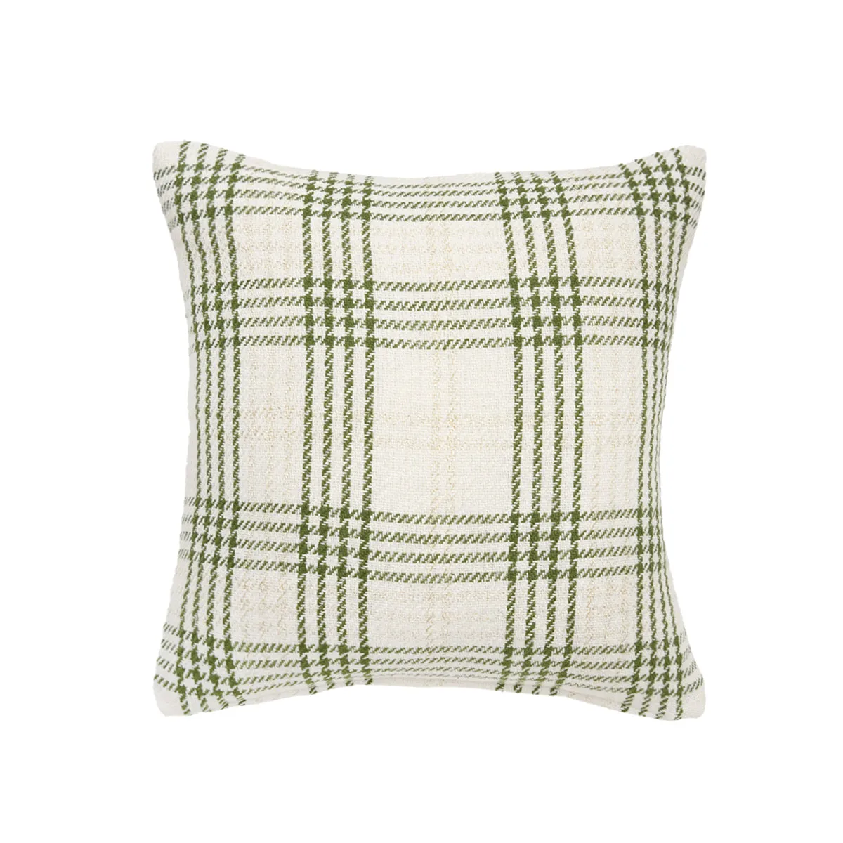 Sage & Gold Plaid Pillow