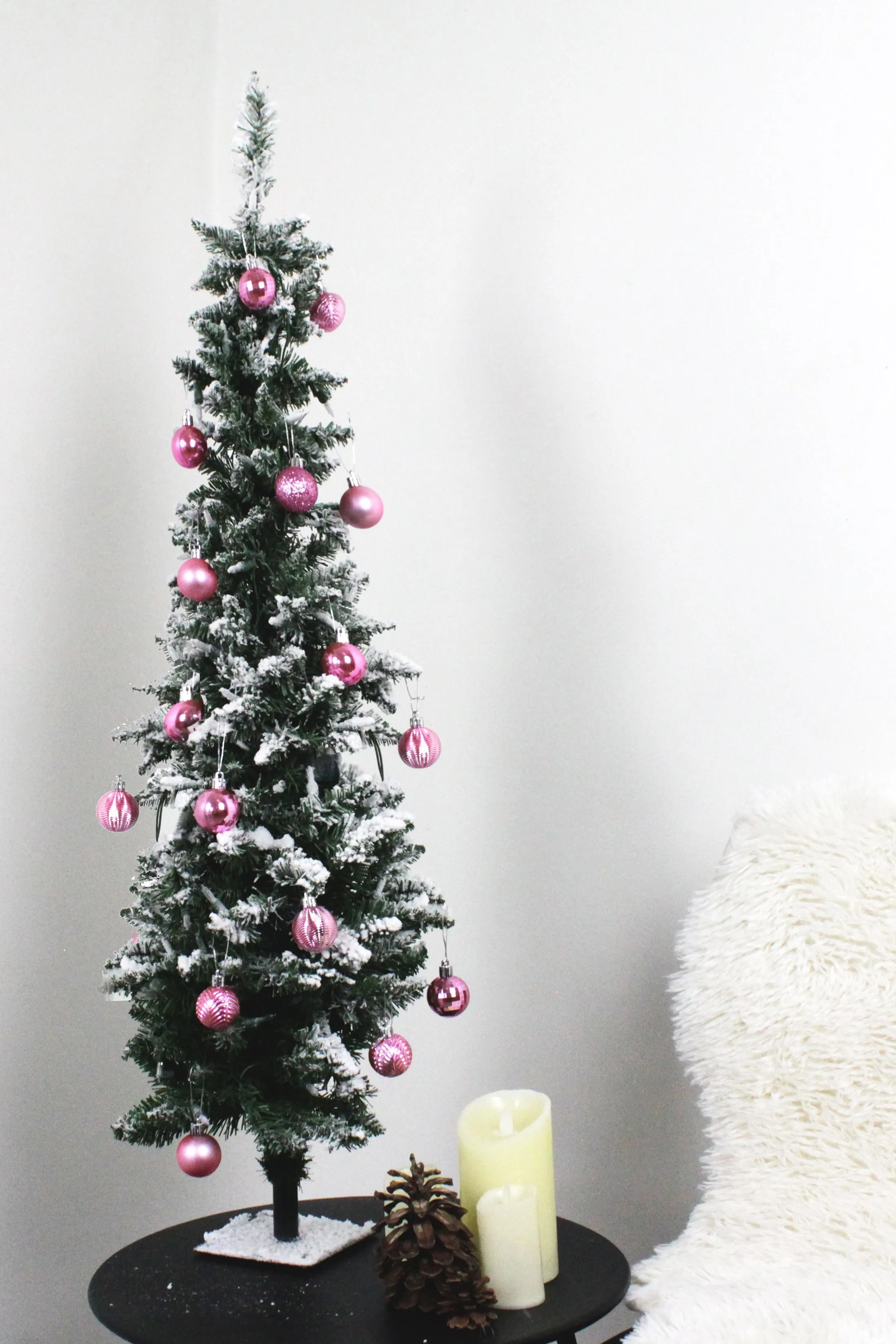 Snow Flocked Pencil Tree