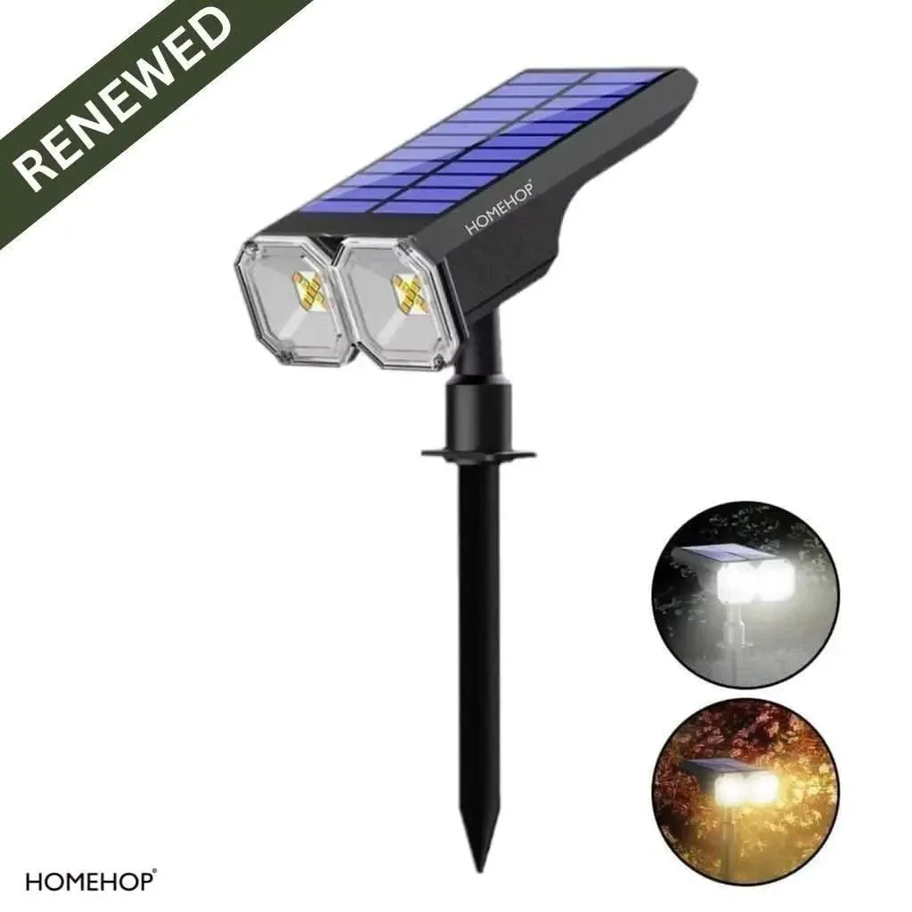 Solar LED Decoration Spot Light for House Outdoor , Garden , Lawn , Patio (Cool/Warm, Waterproof )(Renewed)