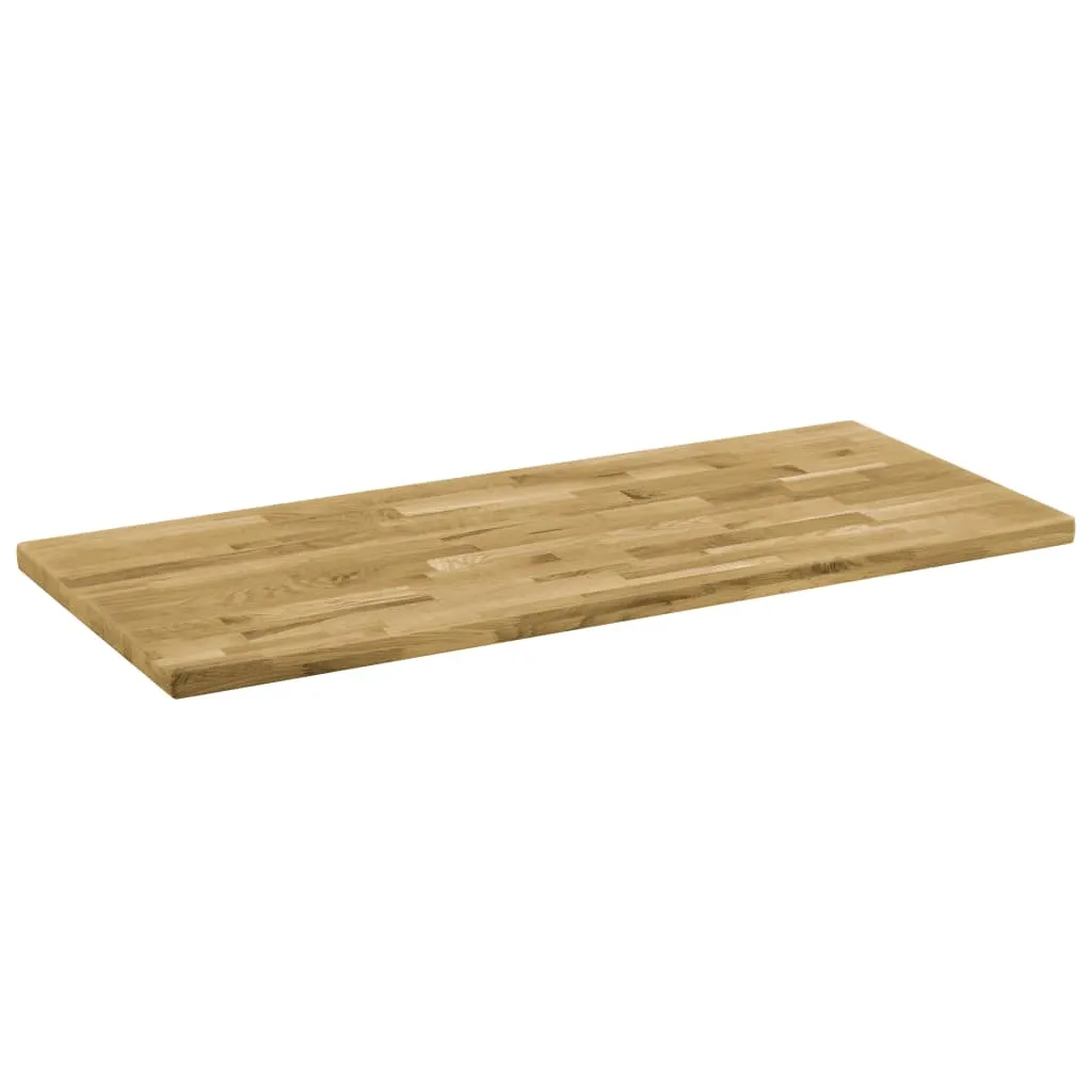 Table Top Solid Oak Wood Rectangular 44 mm 100x60 cm