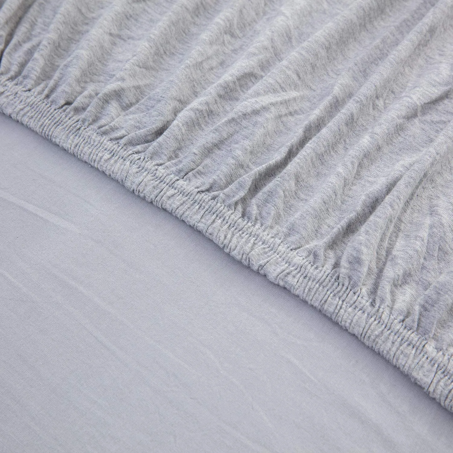 The Loft Light Gray Fitted Sheet Set