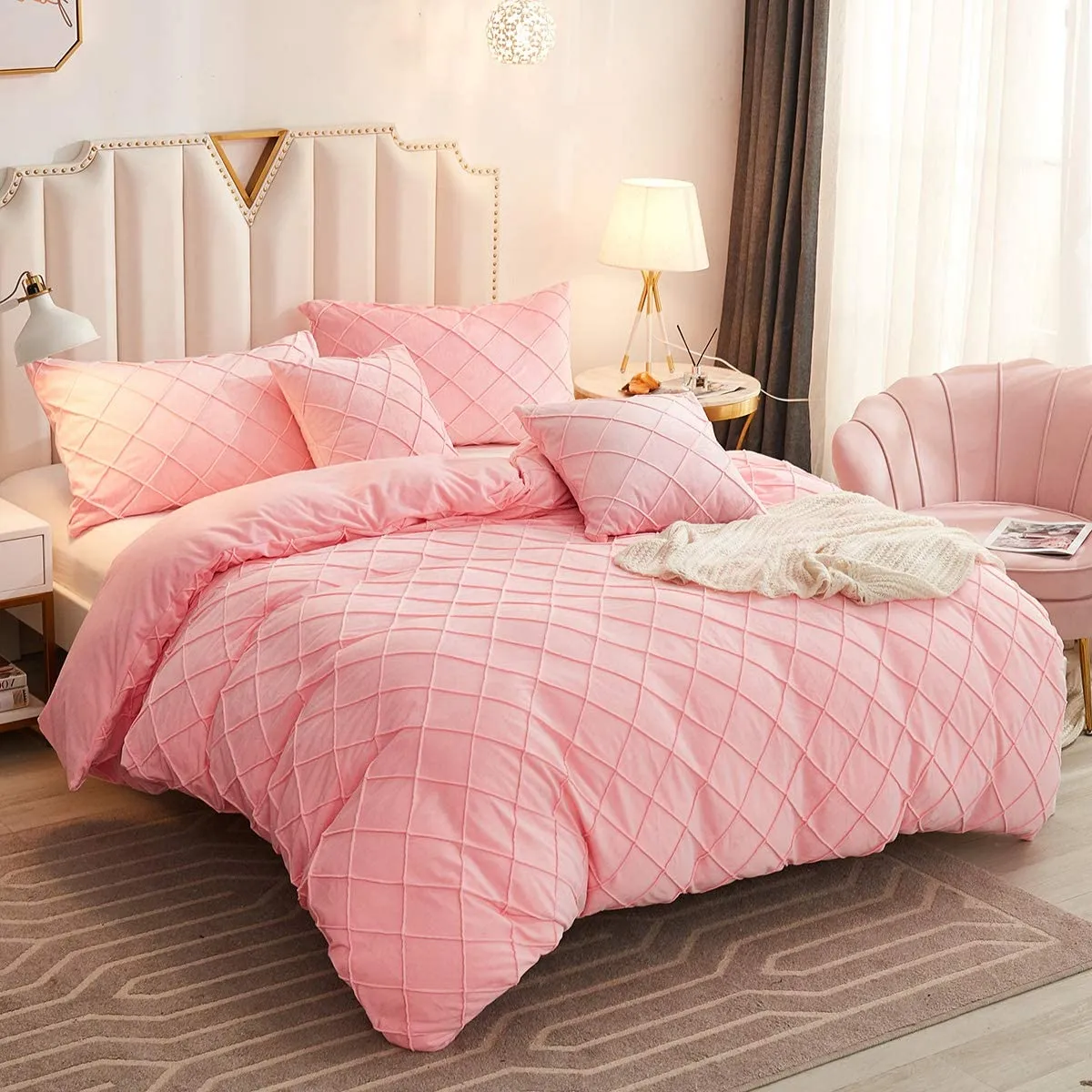 The Softy Diamond Pink Bed Set