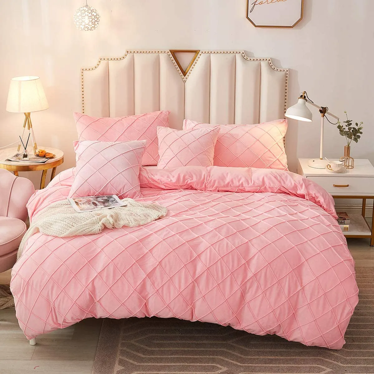 The Softy Diamond Pink Bed Set