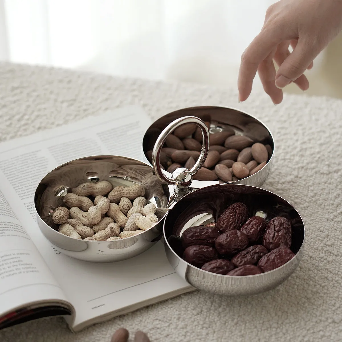 Three-Compartment Serving Tray