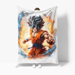 Throw Goku Blanket-Cozy Anime Bedding