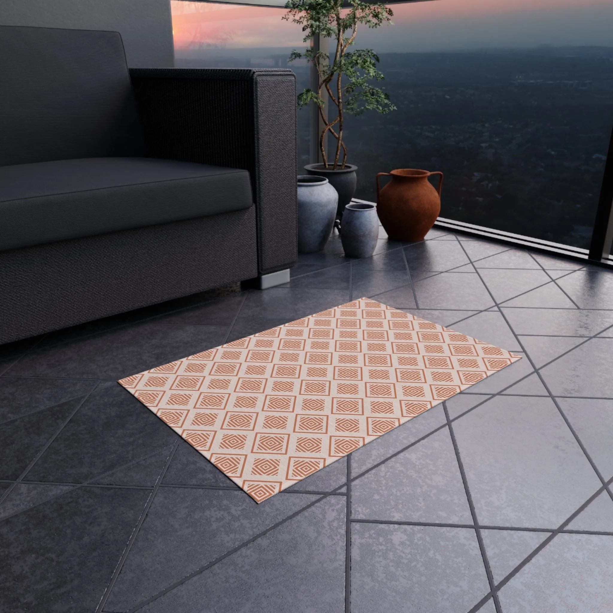 Unique Geometric Rug