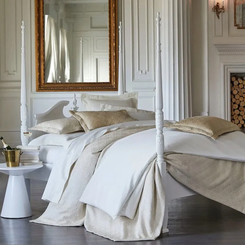 Virtuoso White Sateen Bedding by Peacock Alley