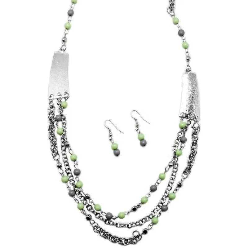 Vivacious Vibes Green Necklace